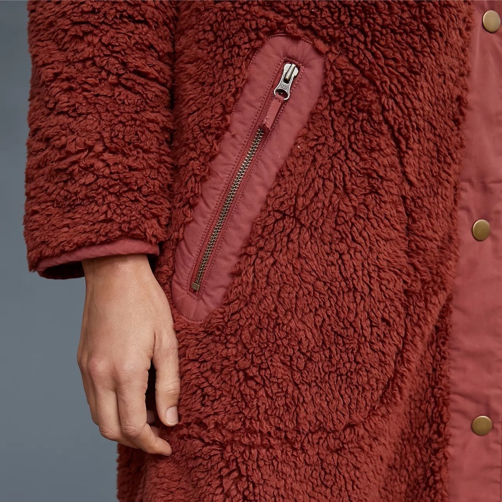 Anthropologie Margot Reversible Sherpa Coat - Picture 6 of 9